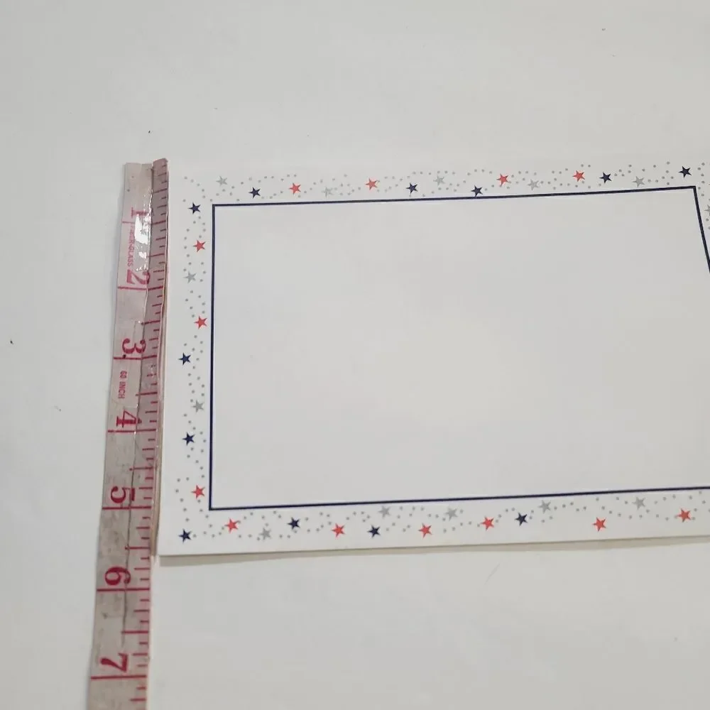 Vintage 90s American Red White Blue Stars Stationary Notepad